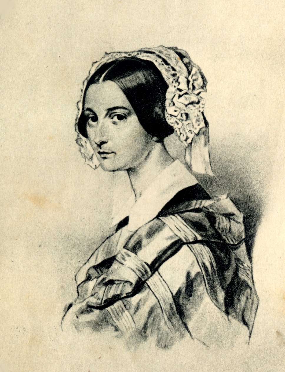 Alexandra Smirnova-Rosset portréja 1809-1882. P. Sokolov rajza után alkotó: Unbekannt