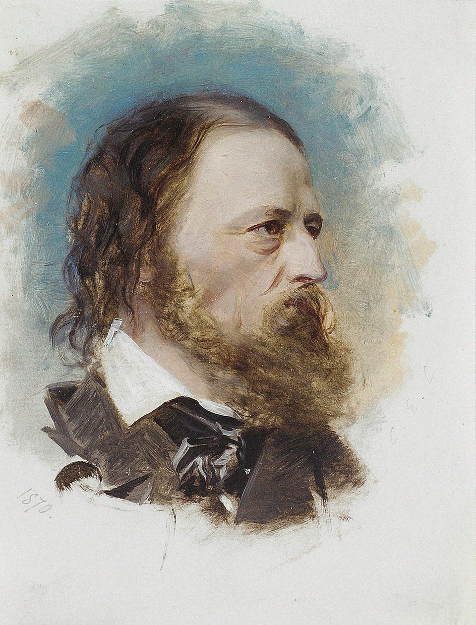 Alfred, Lord Tennyson portréja 1809-1892, 1870. alkotó: Unbekannt