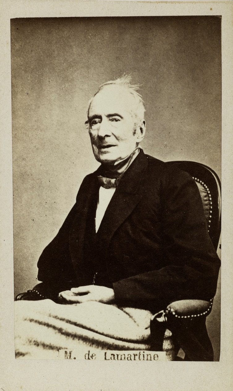 Alphonse de Lamartine portréja 1790-1869, 1860-as évek. alkotó: Unbekannt
