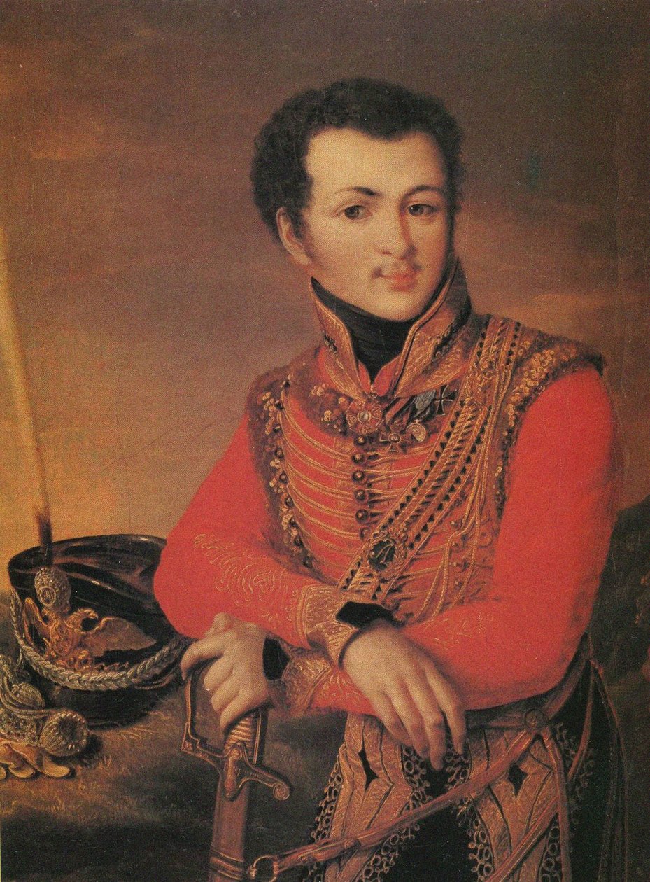 Artemy Lazarev 1791-1813, az Életvédő Huszárezred törzslovas mesterének portréja, 1820-as évek alkotó: Unbekannt