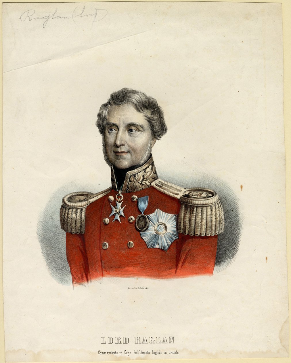 Raglan báró portréja, 1854 alkotó: Unbekannt
