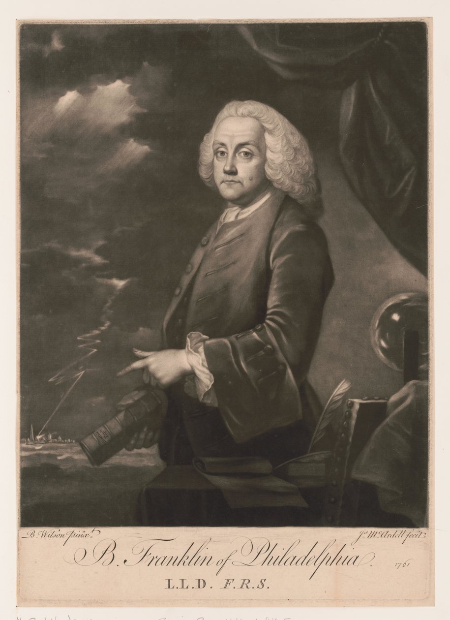Benjamin Franklin (1706-1790) portréja alkotó: Unbekannt