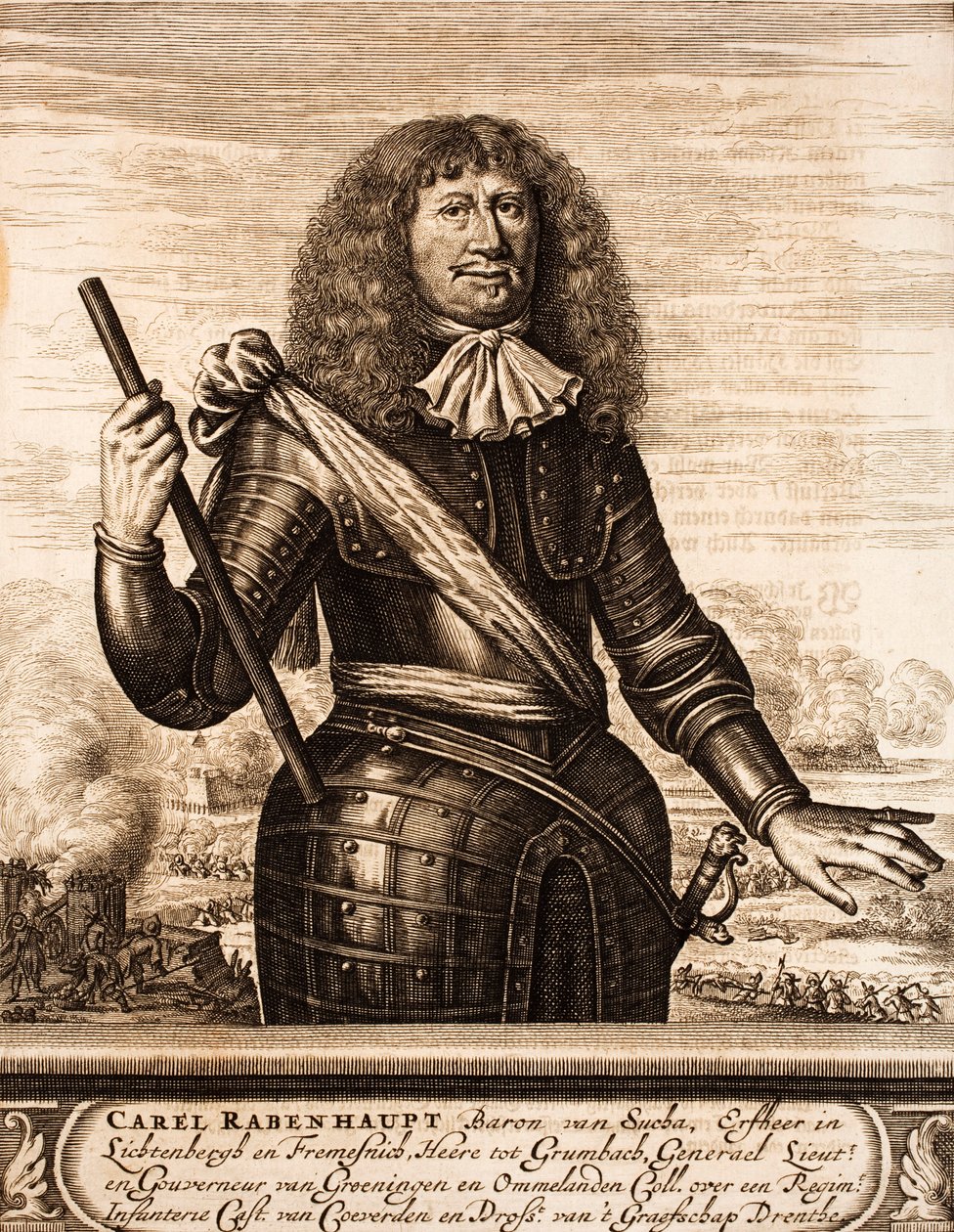 Carl von Rabenhaupt portréja 1602-1675 Forrás: A háború jelenete, 1675. alkotó: Unbekannt