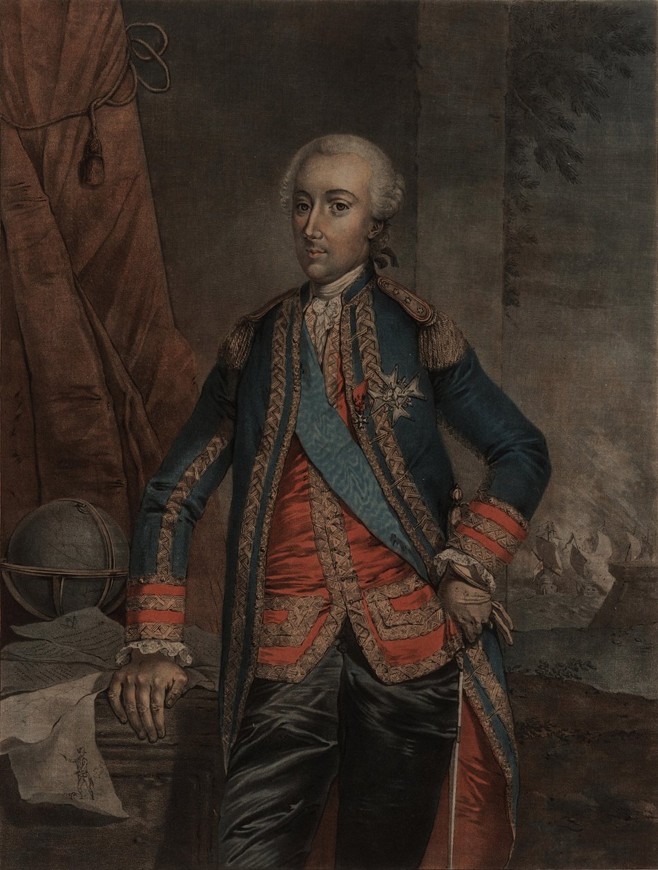 Hector Károly portréja, dEstaing gróf 1729-1794, 1778. alkotó: Unbekannt