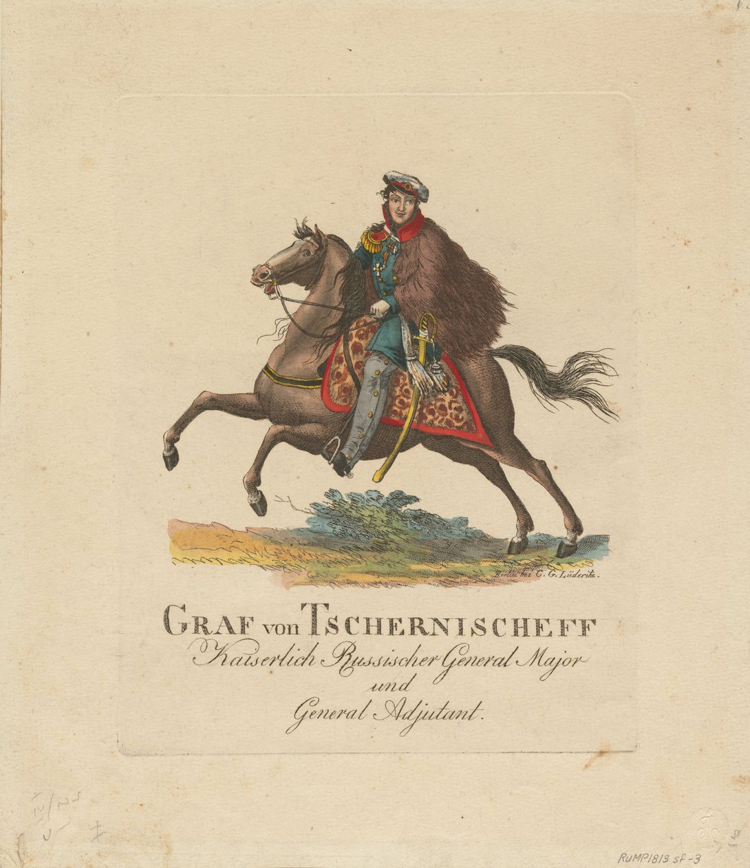 Alekszandr Ivanovics Csernisov gróf portréja 1786-1857, 1813 alkotó: Unbekannt