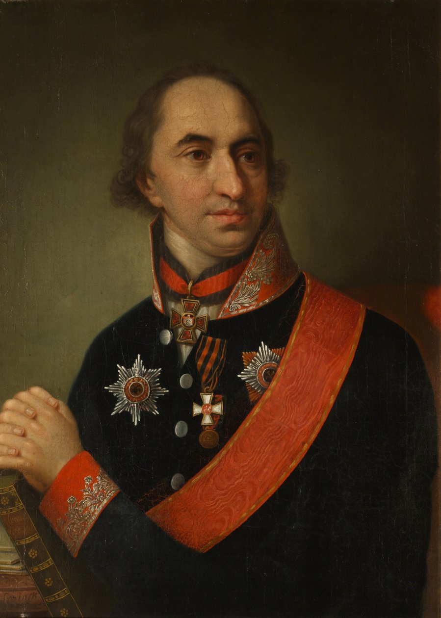 Alekszandr Szemjonovics Hvostov gróf portréja 1753-1820, 1809 alkotó: Unbekannt