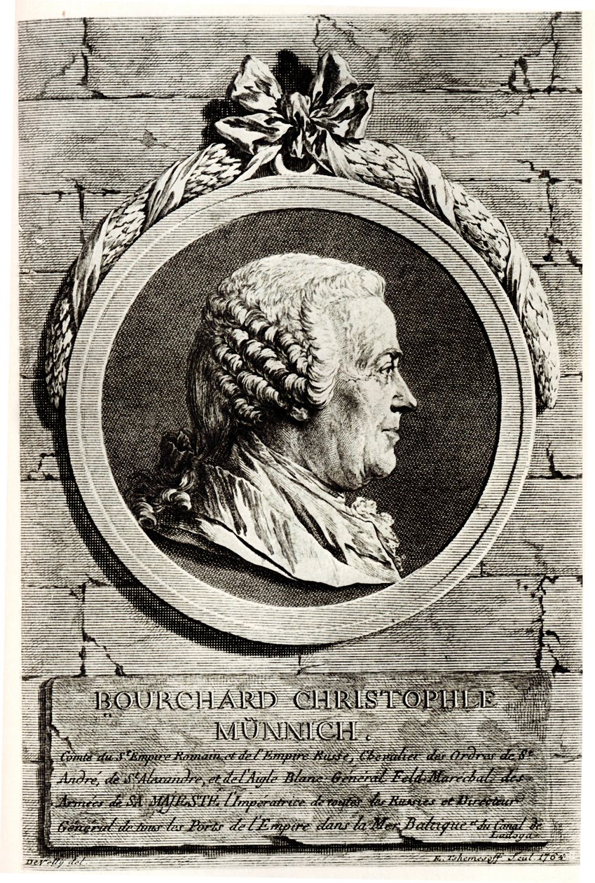 Burkhard Christoph von Munnich gróf portréja 1683-1767 alkotó: Unbekannt