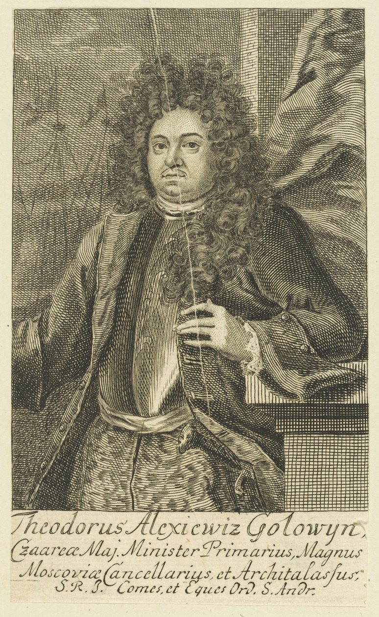 Feodor Alekszejevics Golovin gróf portréja 1650-1706, 1706. alkotó: Unbekannt
