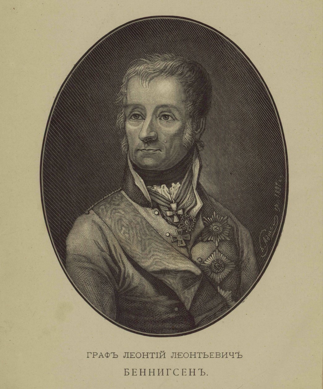 Levin Leonty August Theophil von Bennigsen gróf portréja 1745-1826 alkotó: Unbekannt