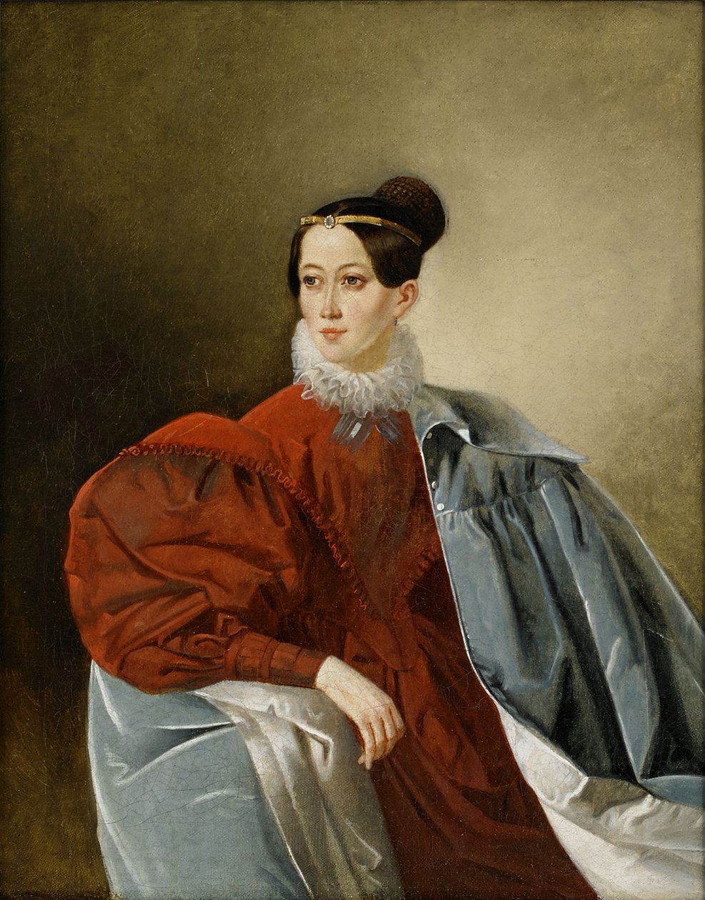 Jelizaveta Ivanovna Kropotkina grófnő portréja 1803-1836, szül.: Dorokhova alkotó: Unbekannt