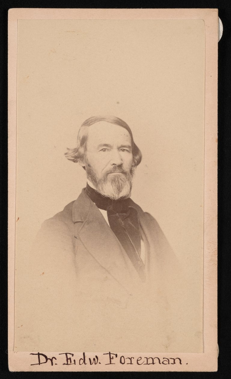 Dr. Edward R. Foreman portréja 1808-1885, 1876 előtt. alkotó: Unbekannt