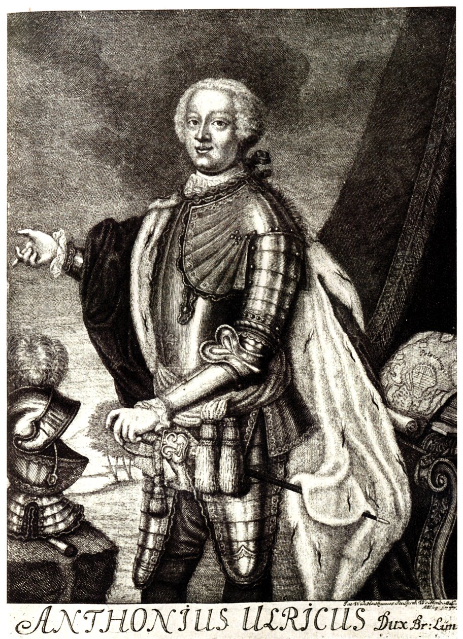 Anthony Ulrich brunswicki herceg portréja 1714-1774 alkotó: Unbekannt