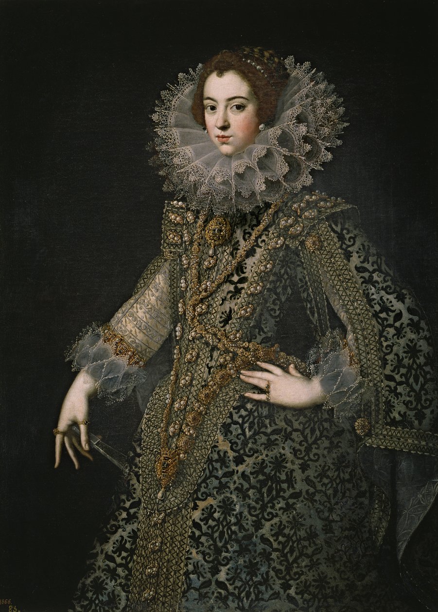 Francia Erzsébet portréja 1602-1644, spanyol királynő hitvese, kb. 1620 alkotó: Unbekannt