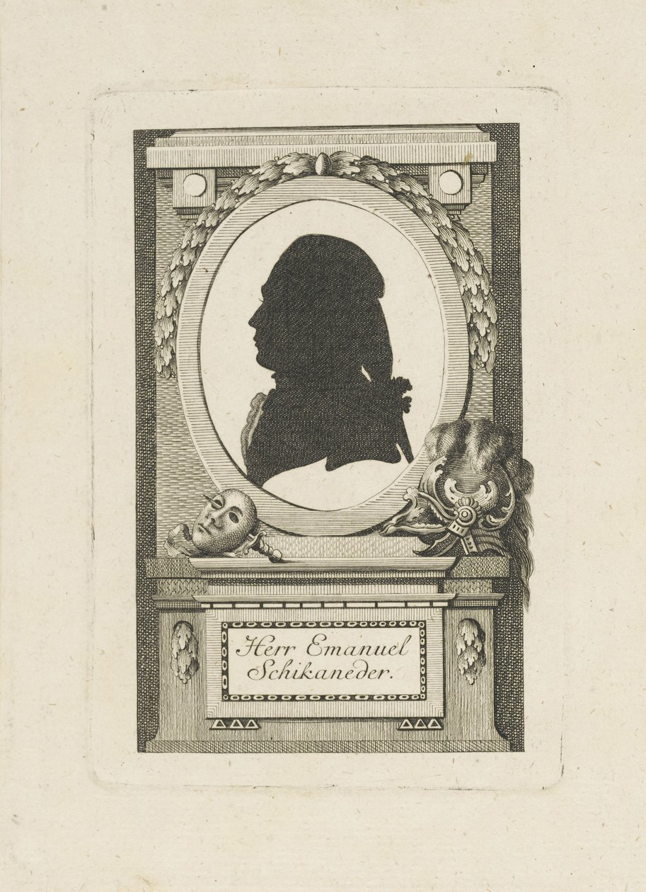 Emanuel Schikaneder portréja 1751-1812, c. 1790. alkotó: Unbekannt