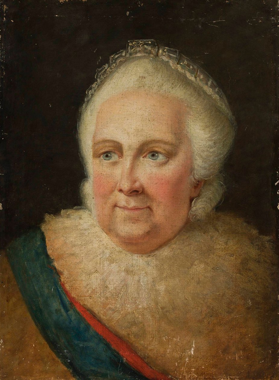 II. Katalin császárné portréja 1729-1796, 1790-es évek vége. alkotó: Unbekannt