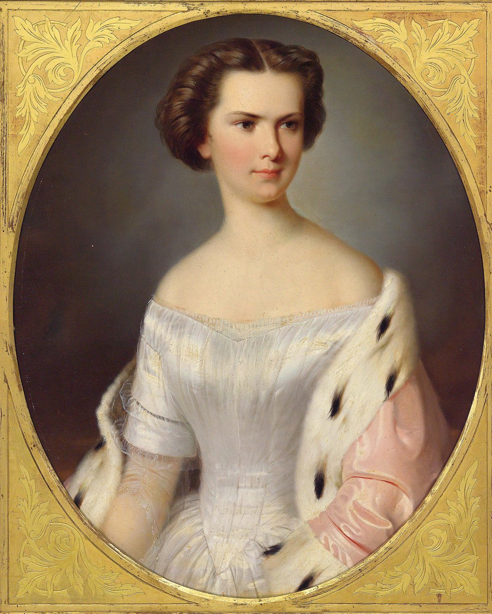 Erzsébet osztrák császárné portréja, 1855 körül. alkotó: Unbekannt