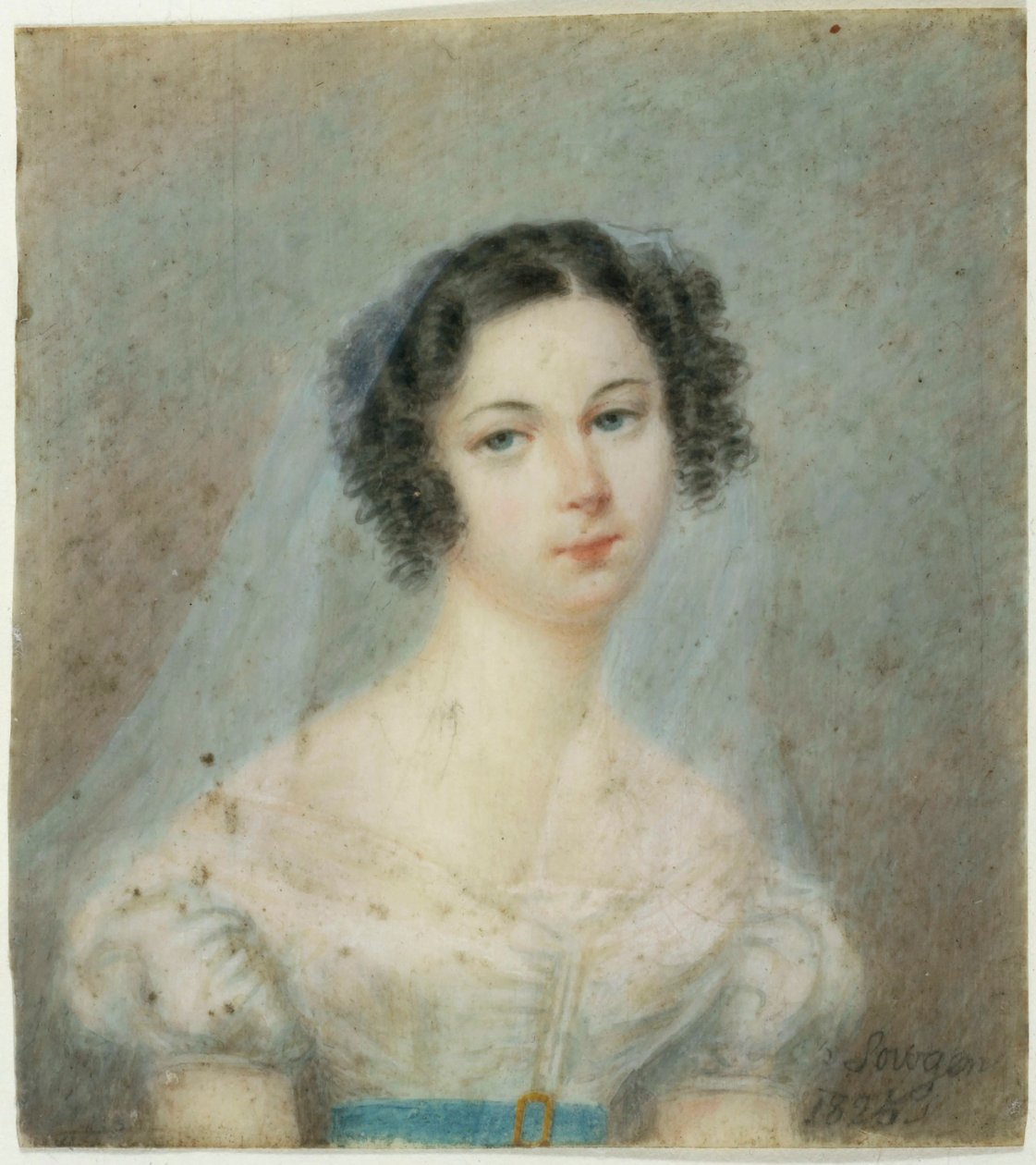 Ewelina Hanska portréja, született Rzewuska 1801-1882, 1820-as évek. alkotó: Unbekannt