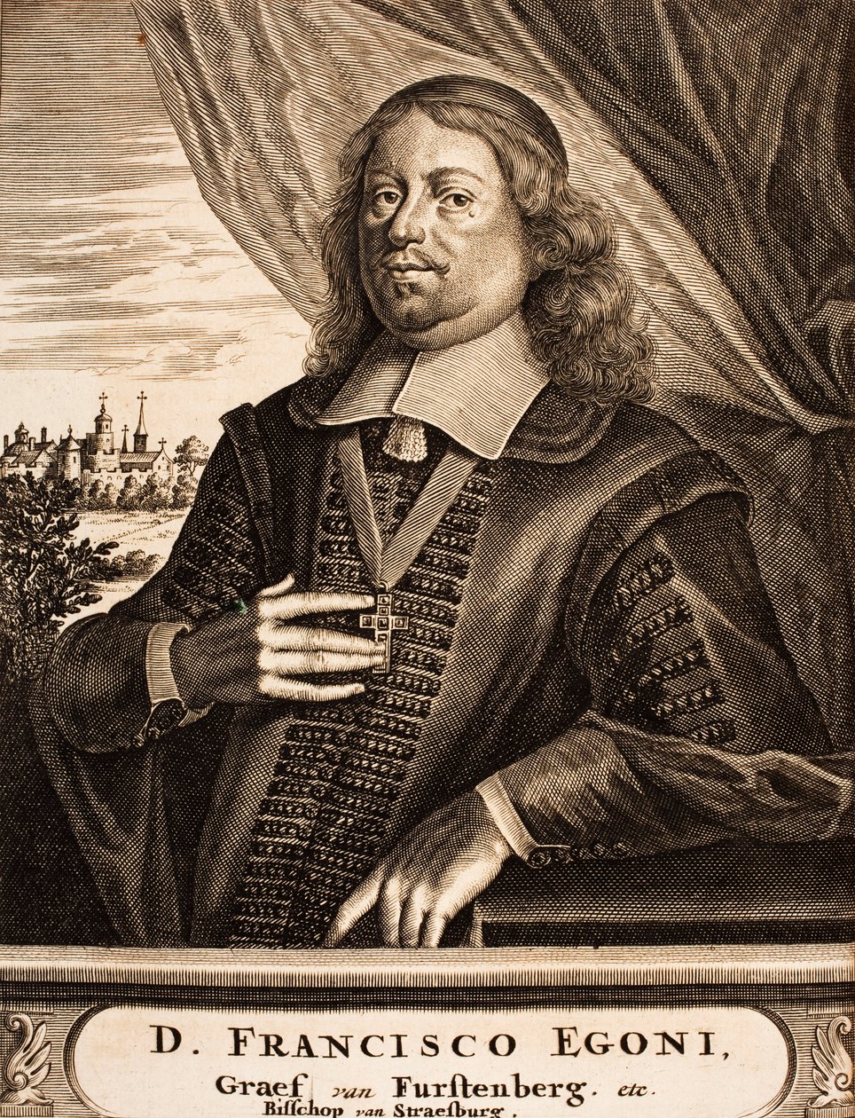 Franz Egon von Fürstenberg-Heiligenberg 1626-1682 strassburgi herceg-püspök portréja, 1675. alkotó: Unbekannt