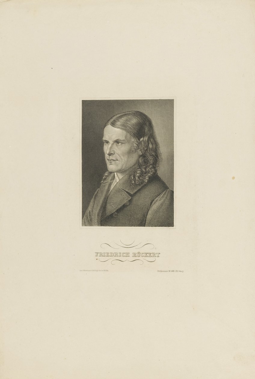 Friedrich Rückert portréja 1788-1866, 1845 körül. alkotó: Unbekannt