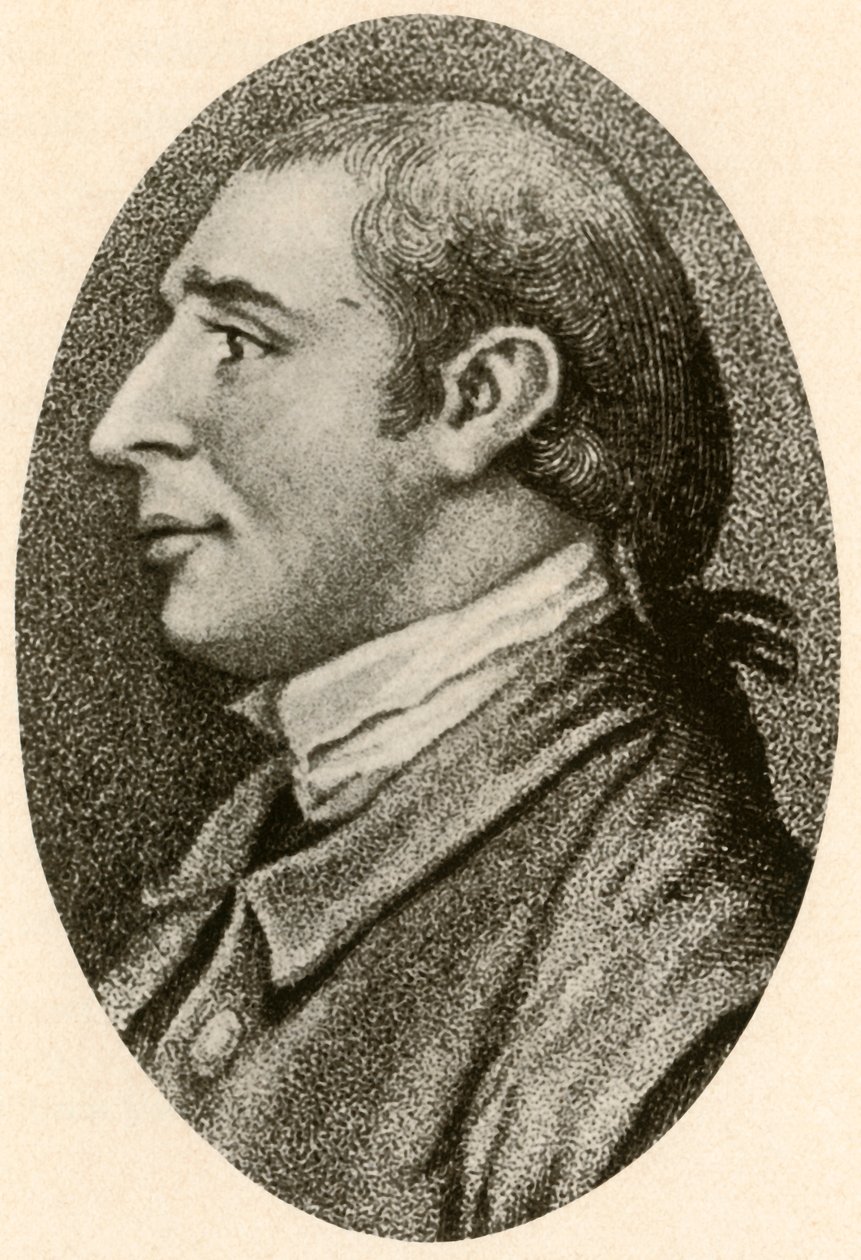 Gouverneur Morris portréja, sima hajjal és copfokkal, c1780, 1937. alkotó: Unbekannt