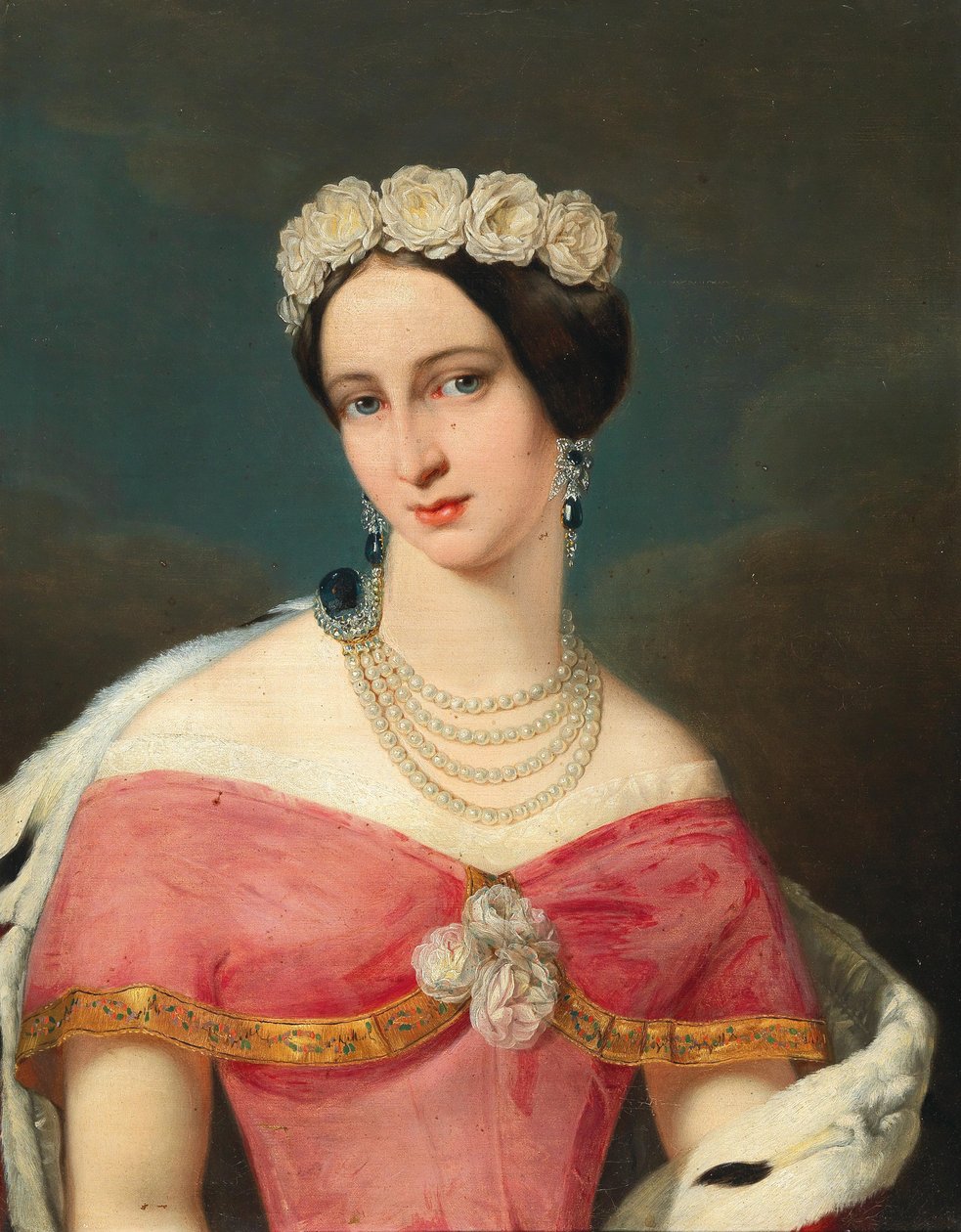Alexandra Iosifovna szász-altenburgi nagyhercegnő portréja 1830-1911. alkotó: Unbekannt