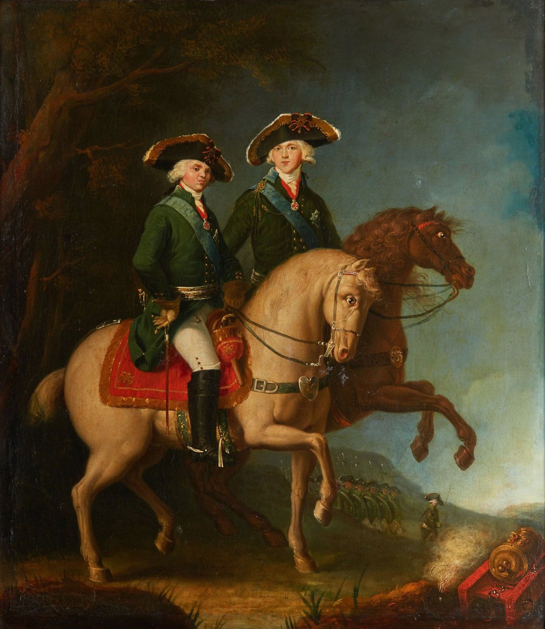 Alekszandr Pavlovics és Konstantin Pavlovics nagyhercegek portréja, 1795. alkotó: Unbekannt