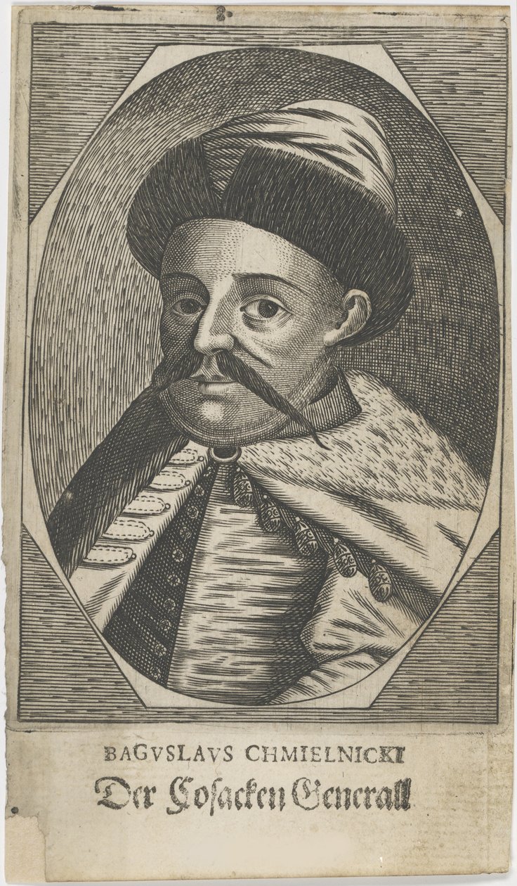 Bohdan Hmelnickij hetman portréja 1595-1657, 1650 után. alkotó: Unbekannt