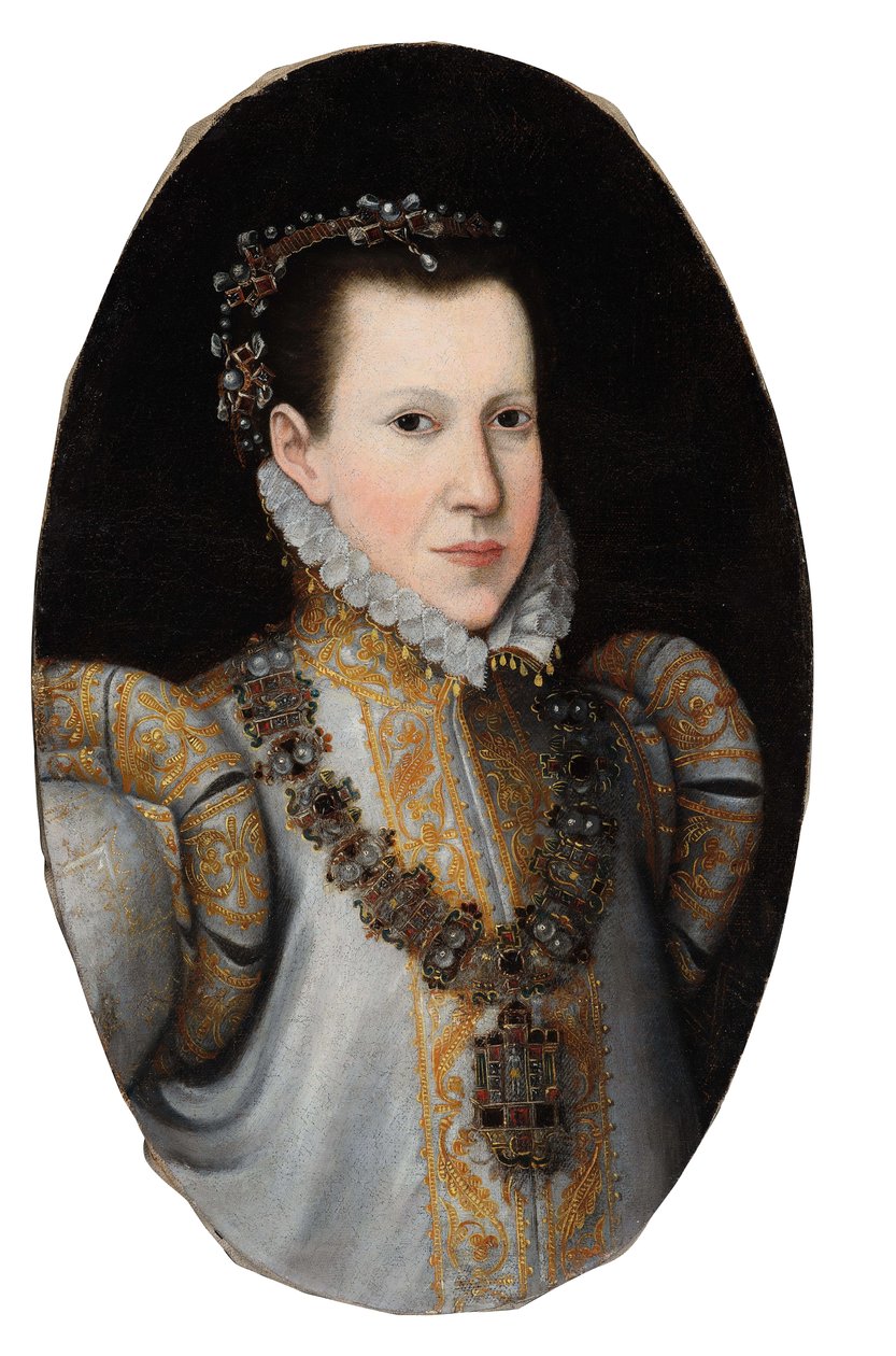 Portugália Infanta Maria, Párma örökös hercegnőjének portréja 1538-1577, kb. 1600. alkotó: Unbekannt