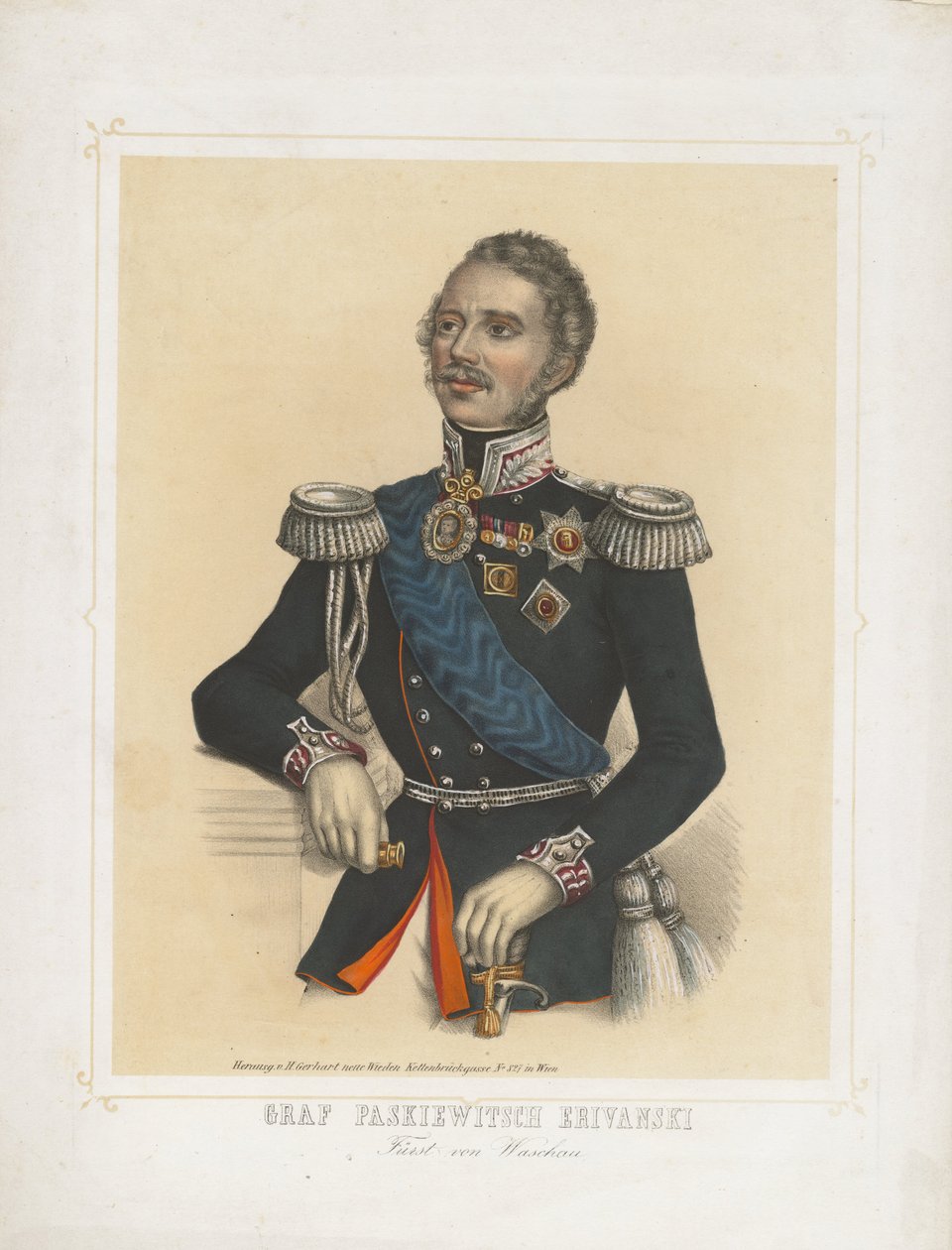 Ivan Fjodorovics Paskevics, Erivan gróf, a Lengyel Királyság alkirályának portréja, 1850 alkotó: Unbekannt