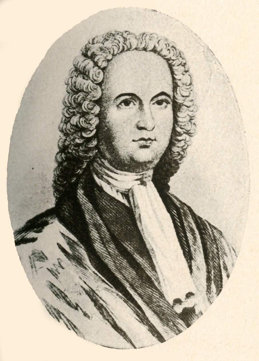 James Logan portréja, parókában és bírói köntösben, Pennsylvaniában hordva, 1745, 1937. alkotó: Unbekannt