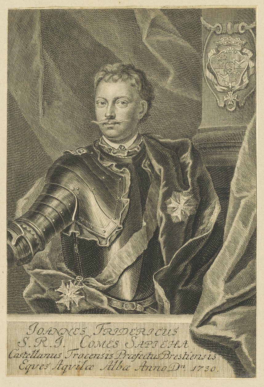 Jan Fryderyk Sapieha portréja 1680-1751, 1730. alkotó: Unbekannt