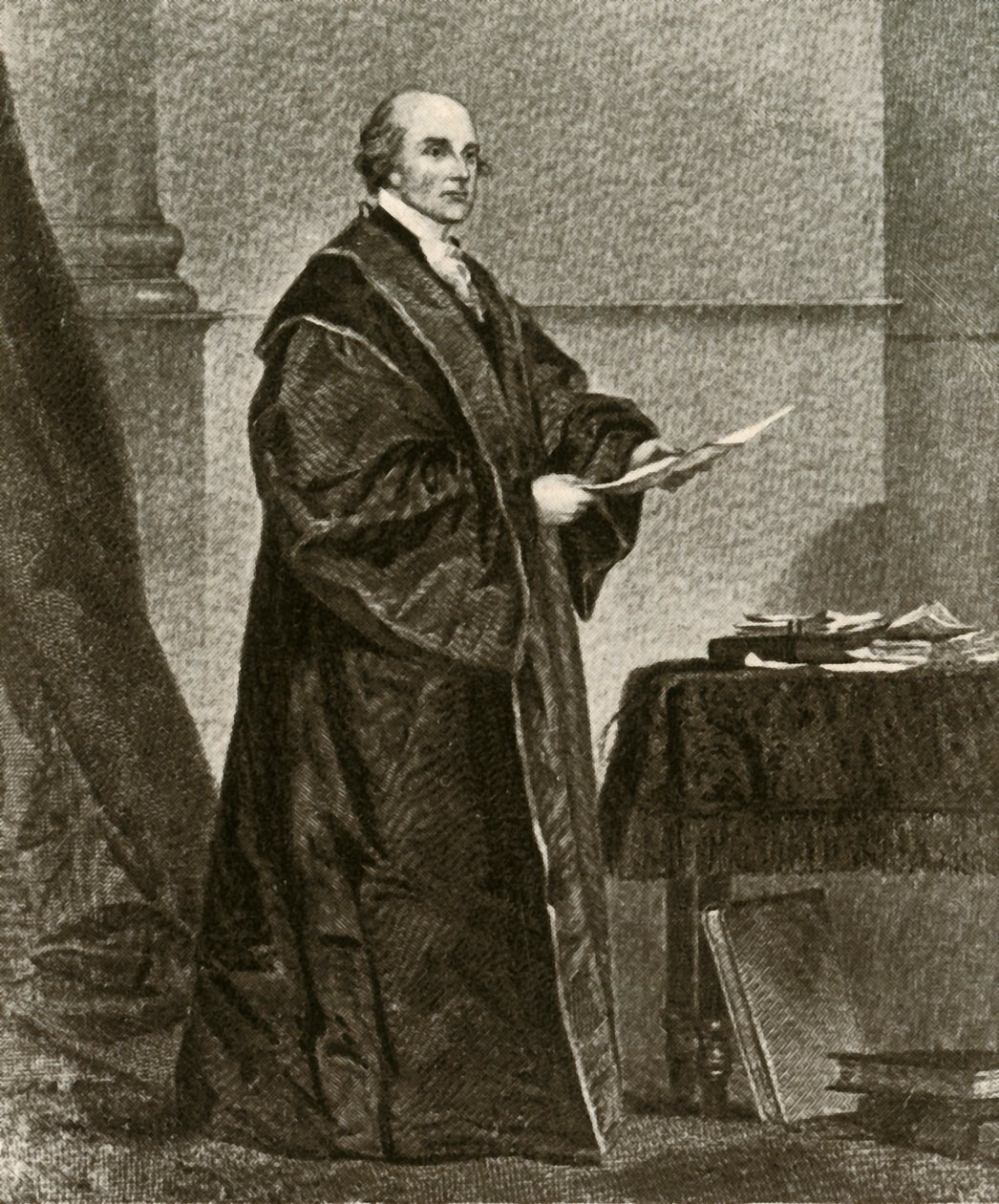John Jay portréja talárjában, mint az Egyesült Államok első főbírója, 1780, 1937. alkotó: Unbekannt