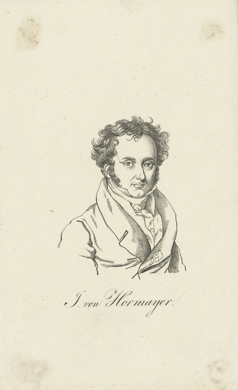 Hormayr József, zu Hortenburg báró portréja 1781-1848. alkotó: Unbekannt