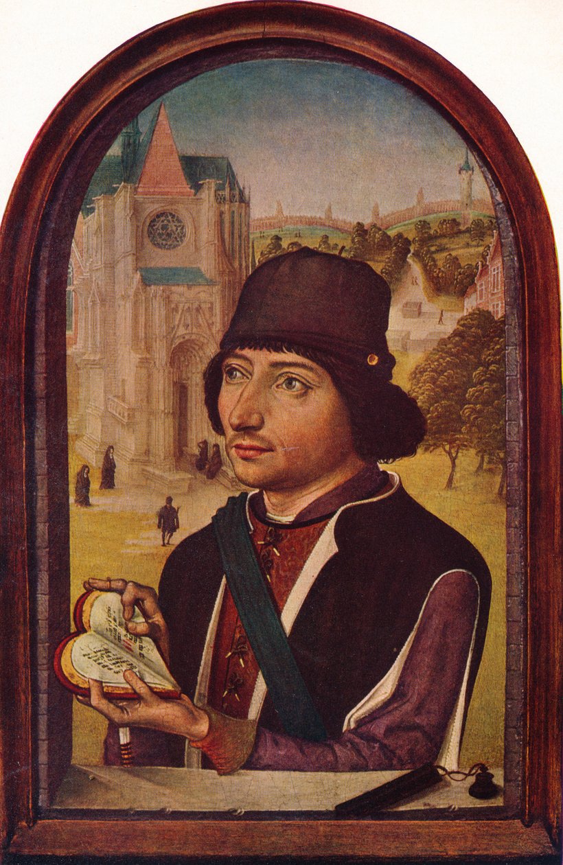 XI. Lajos portréja, c1456-58 alkotó: Unbekannt