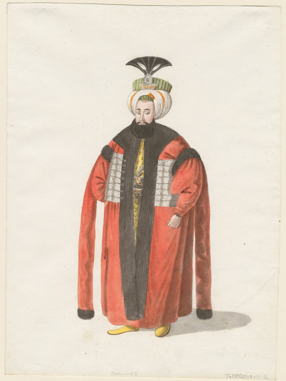 II. Mahmud portréja 1785-1839, az Oszmán Birodalom szultánja, kb. 1820 alkotó: Unbekannt