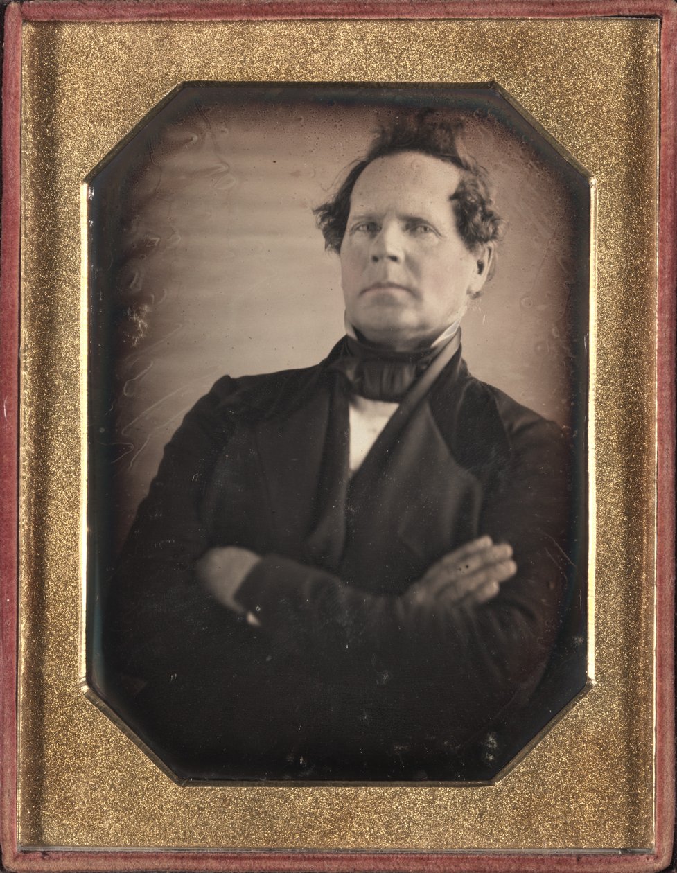 A fényképezőgéptől elhajló férfi portréja, 1840-es évek vége. alkotó: Unbekannt