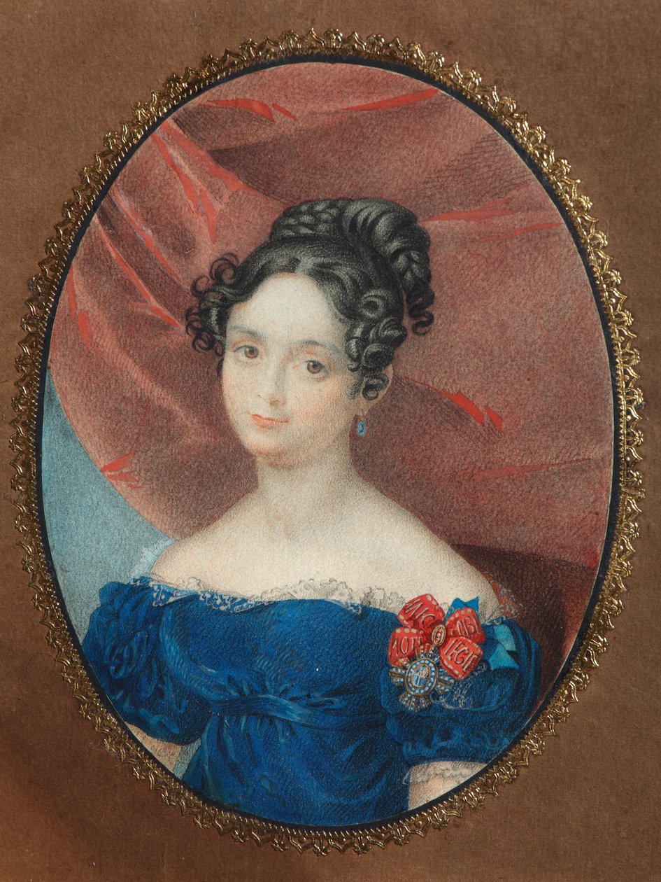 Maria Jakovlevna Naryskina portréja 1789-1854, szül.: Lobanova-Rostovskaya, 1840-es évek alkotó: Unbekannt
