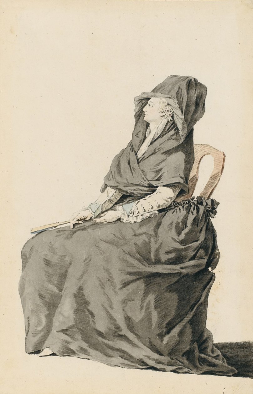 Marie Antoinette portréja a tárgyalás alatt, 1793 alkotó: Unbekannt