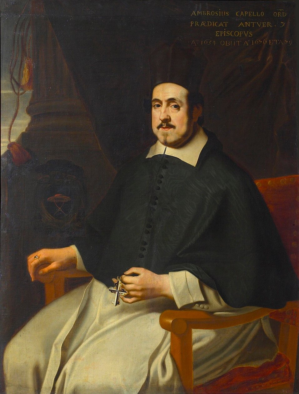Marius Ambrosius Capello 1597-1676, antwerpeni püspök portréja, 1659. alkotó: Unbekannt