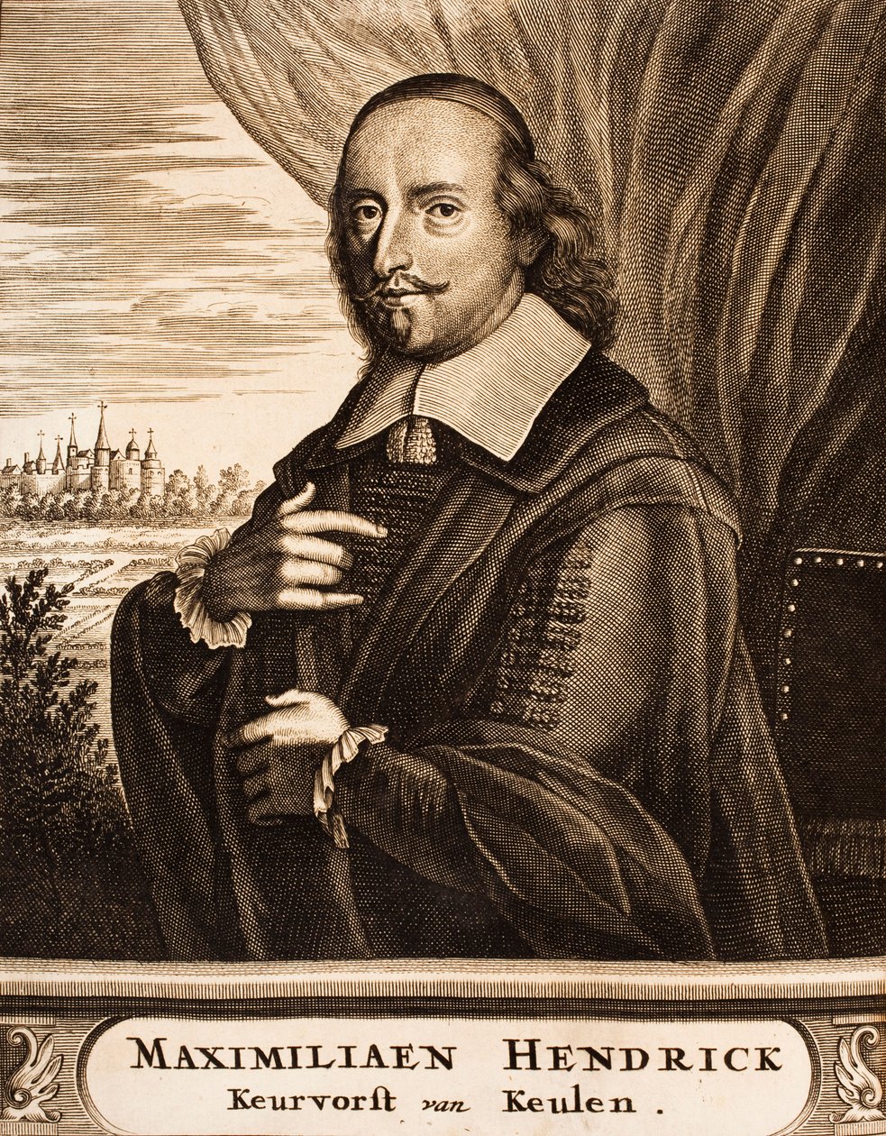 Maximilian Henrik bajor 1621-1688-as kölni érsek portréja, 1675. alkotó: Unbekannt