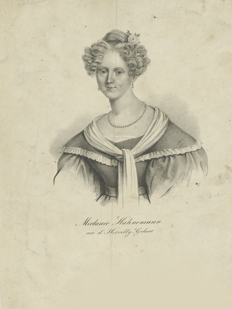Mélanie dHervilly portréja Gohier Hahnemann 1800-1878, 1830-1835. alkotó: Unbekannt