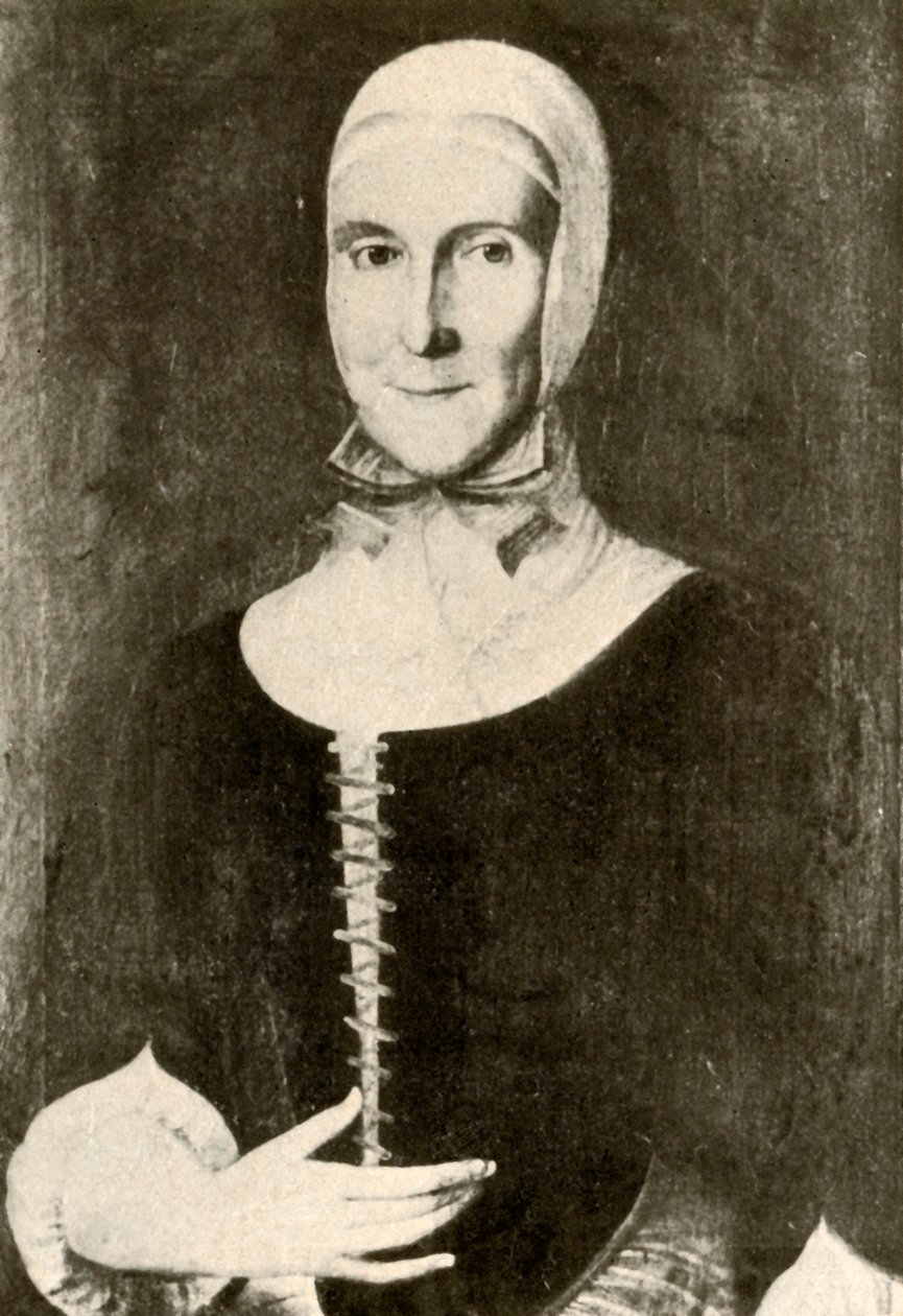 Mrs. Elisabeth Boehler portréja a morva településen, Pennsylvania, 1787, 1937. alkotó: Unbekannt