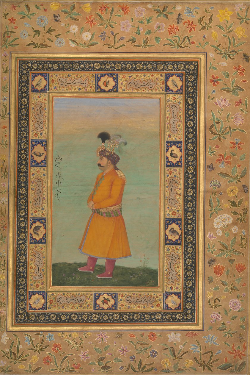 Muhammad Ali Baig portréja, Folio a Shah Jahan albumból, recto, 19. század eleje. alkotó: Unbekannt