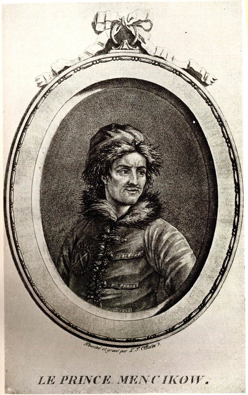 Alekszandr Danilovics Mensikov herceg portréja 1673-1729 alkotó: Unbekannt