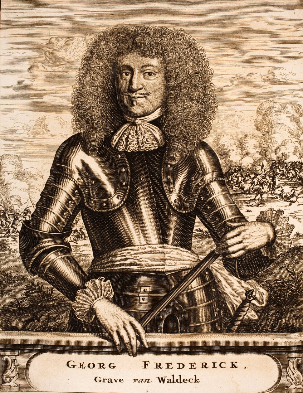 Georg Friedrich Waldeck herceg portréja 1620-1692 Forrás: Háborús jelenet, 1675. alkotó: Unbekannt