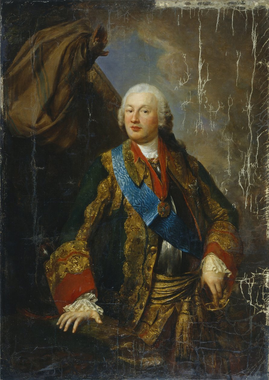 Mihail Nikitics Volkonszkij herceg portréja 1713-1788, XVIII. század közepe. alkotó: Unbekannt