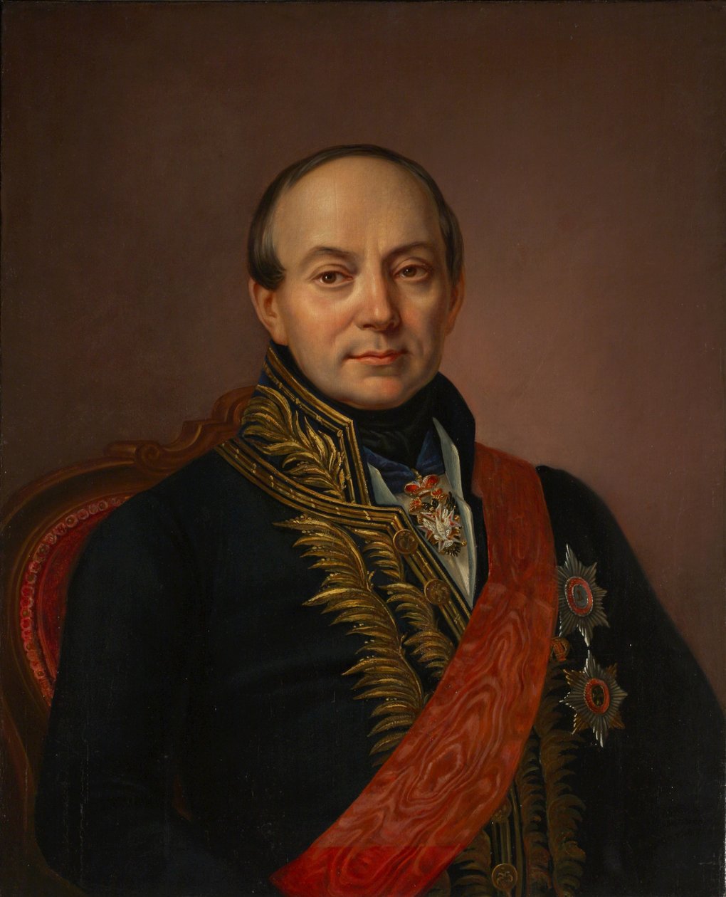 Platon Alekszandrovics Shirinsky-Shikhmatov herceg portréja 1790-1853, XIX. század közepe. alkotó: Unbekannt