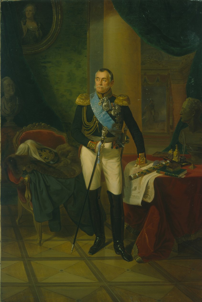 Pjotr Volkonszkij herceg portréja 1776-1852, c. 1850 alkotó: Unbekannt