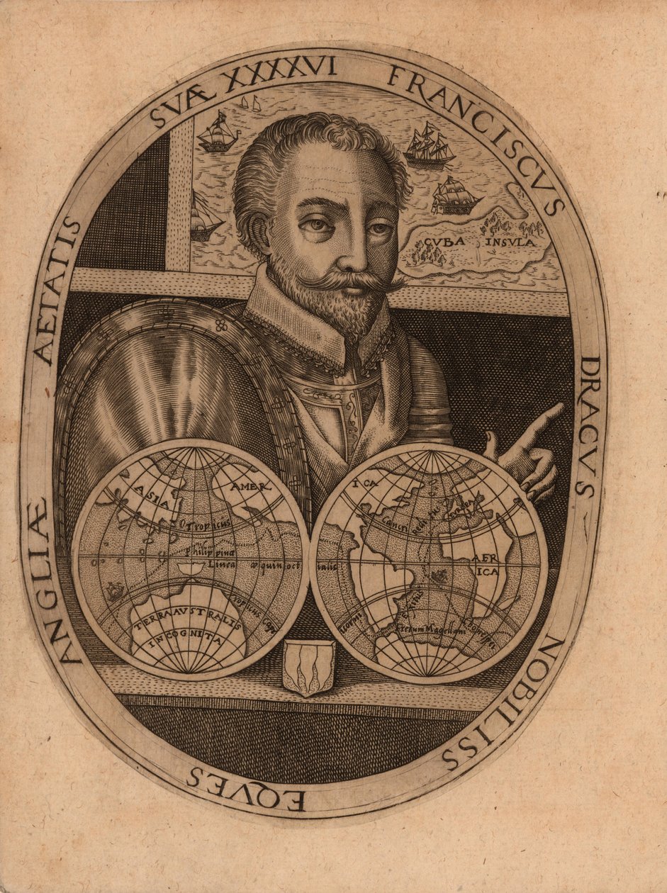 Sir Francis Drake portréja, 1596. alkotó: Unbekannt