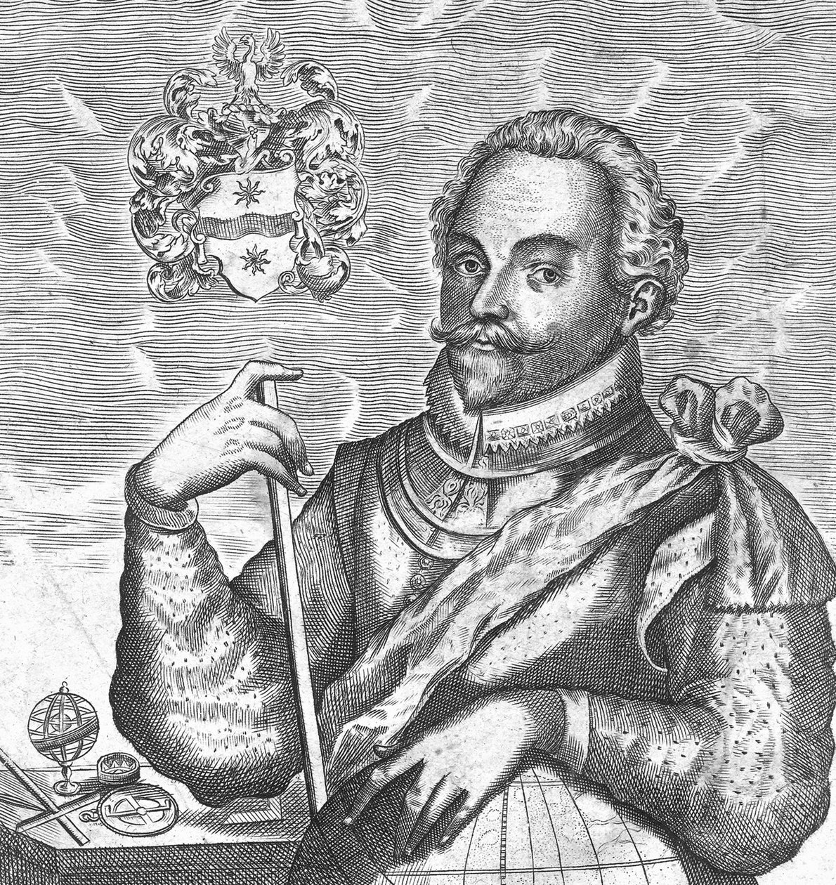 Sir Francis Drake portréja. Frontispiece a The World Encompassed-ből, 1628 alkotó: Unbekannt